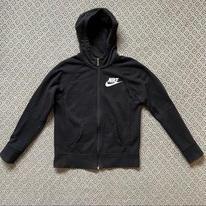 black nike sweater zip up